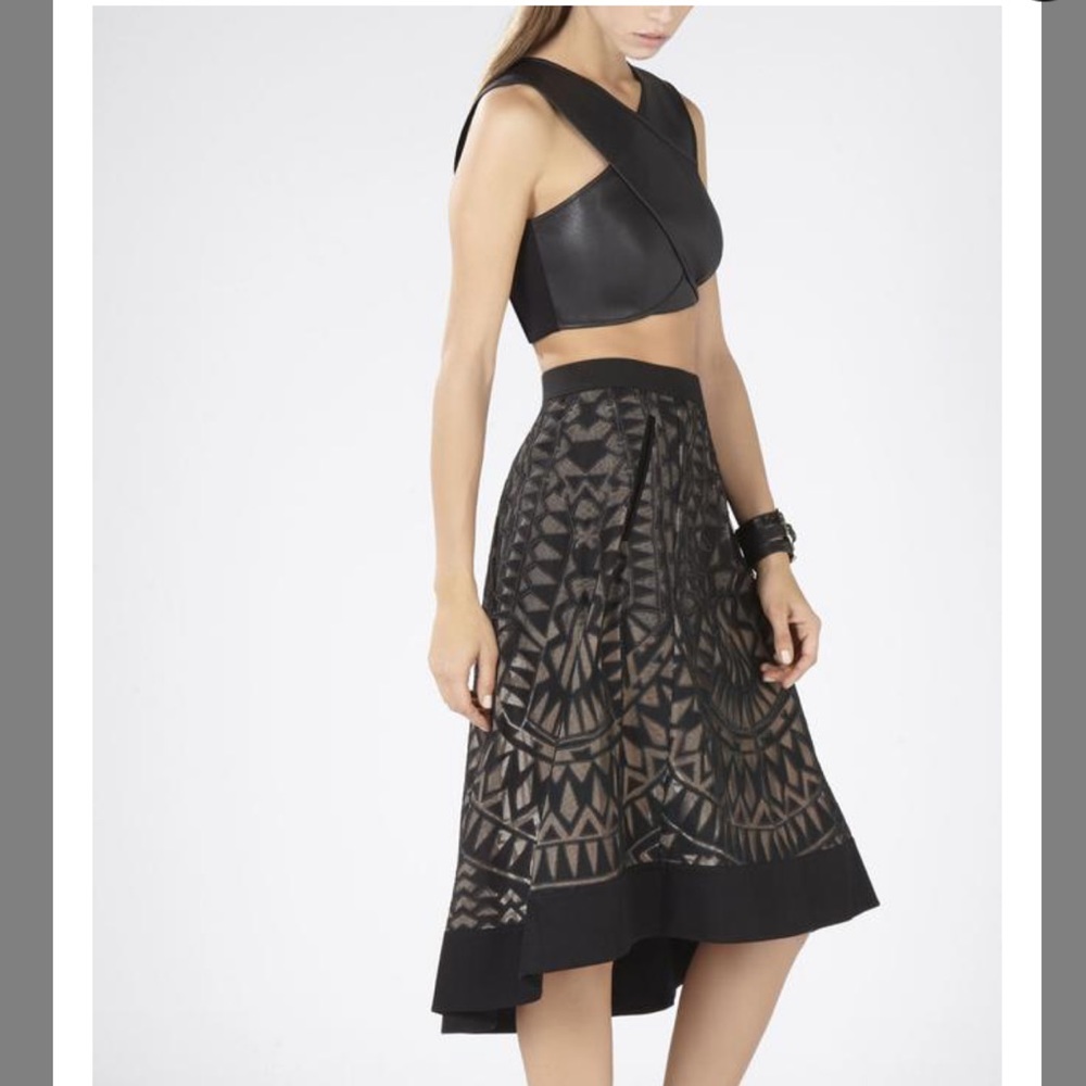 Black Keary Burnout Lace Skirt